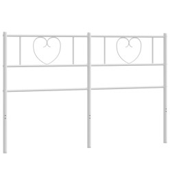 Tête de lit métal blanc 150 cm