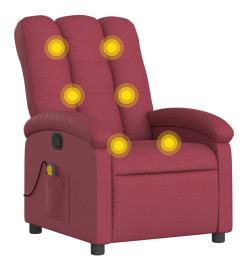 Fauteuil de massage inclinable Rouge bordeaux Tissu