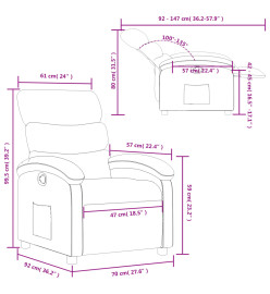 Fauteuil inclinable Crème Similicuir