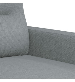 Canapé à 2 places Gris clair 140 cm Tissu