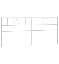 Tête de lit métal blanc 200 cm