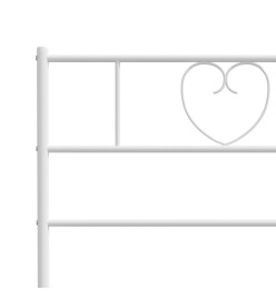 Tête de lit métal blanc 200 cm