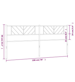 Tête de lit métal blanc 193 cm