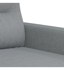 Ensemble de canapés 3 pcs coussins gris clair tissu