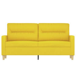 Canapé à 2 places Jaune clair 140 cm Tissu