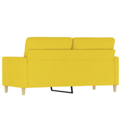 Canapé à 2 places Jaune clair 140 cm Tissu