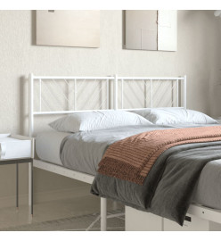 Tête de lit métal blanc 120 cm