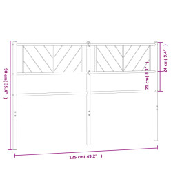 Tête de lit métal blanc 120 cm
