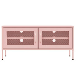 Meuble TV Rose 105x35x50 cm Acier
