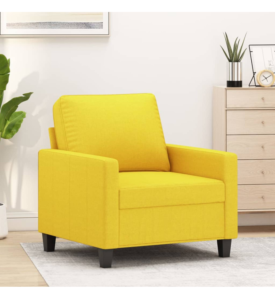 Fauteuil Jaune clair 60 cm Tissu