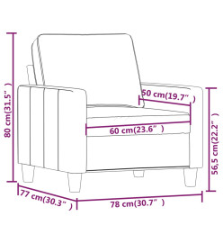 Fauteuil Jaune clair 60 cm Tissu