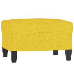 Ensemble de canapés 3 pcs avec coussins Jaune clair Tissu