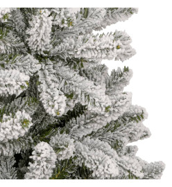 Sapin de Noël artificiel à charnières avec neige floquée 210 cm