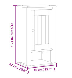 Meubles de salle de bain 4 pcs BERG blanc bois de pin massif