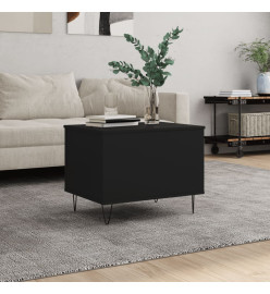 Table basse Noir 60x44,5x45 cm Bois d'ingénierie