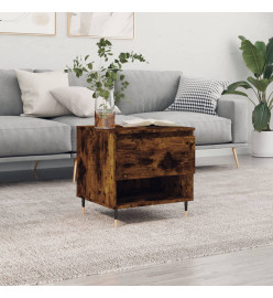 Table basse chêne fumé 50x46x50 cm bois d'ingénierie