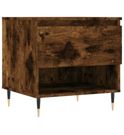 Table basse chêne fumé 50x46x50 cm bois d'ingénierie