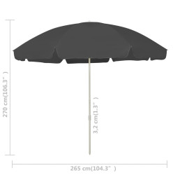 Parasol de plage Anthracite 300 cm