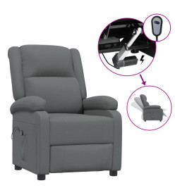 Fauteuil inclinable électrique Gris foncé Tissu