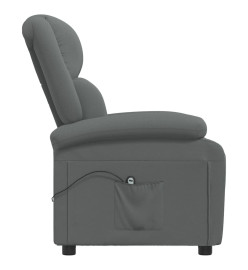 Fauteuil inclinable électrique Gris foncé Tissu