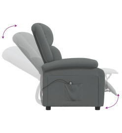 Fauteuil inclinable électrique Gris foncé Tissu