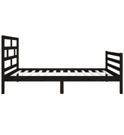 Cadre de lit Noir Bois massif 90x190 cm Simple