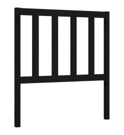 Cadre de lit avec tête de lit noir simple bois massif
