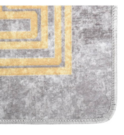 Tapis lavable antidérapant 190x300 cm Gris