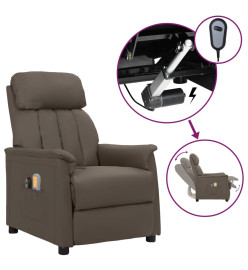 Fauteuil de massage électrique Gris Similicuir