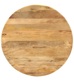 Table à dîner Ø110x78 cm Bois de manguier massif et acier