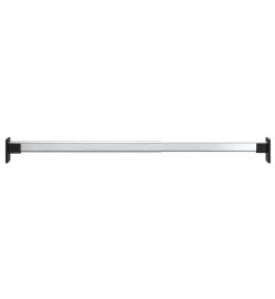 Rails de garde-robe télescopiques 2 pcs Argenté 58-100 cm