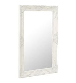 Miroir mural style baroque 50x80 cm Blanc