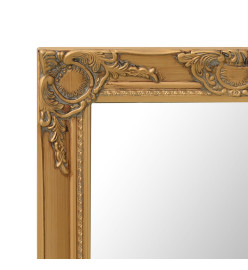 Miroir mural style baroque 60x40 cm Doré