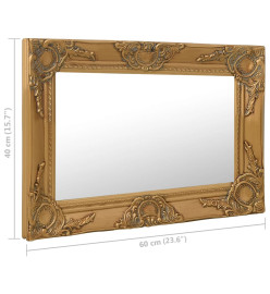 Miroir mural style baroque 60x40 cm Doré