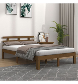 Cadre de lit Marron miel Bois massif 140x200 cm