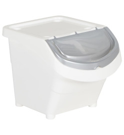 Poubelles empilables avec couvercles 3 pcs blanc PP 78 L