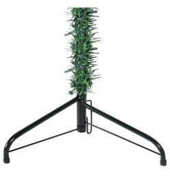 Demi sapin de Noël artificiel mince avec support Vert 240 cm