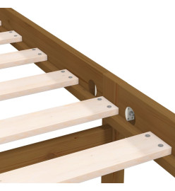 Cadre de lit Marron miel Bois de pin massif 100x200 cm