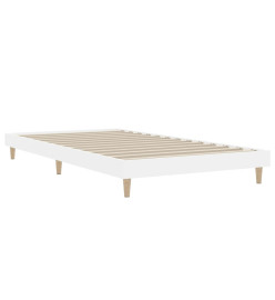 Cadre de lit blanc 100x200 cm bois d'ingénierie