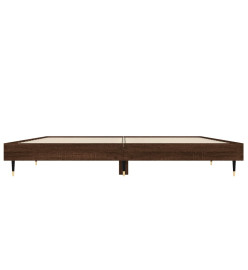 Cadre de lit chêne marron 140x190 cm bois d'ingénierie