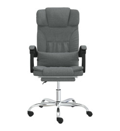 Fauteuil de massage inclinable de bureau Gris foncé Tissu