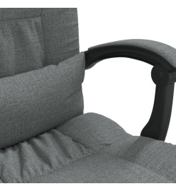 Fauteuil de massage inclinable de bureau Gris foncé Tissu