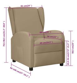 Fauteuil inclinable Cappuccino Similicuir