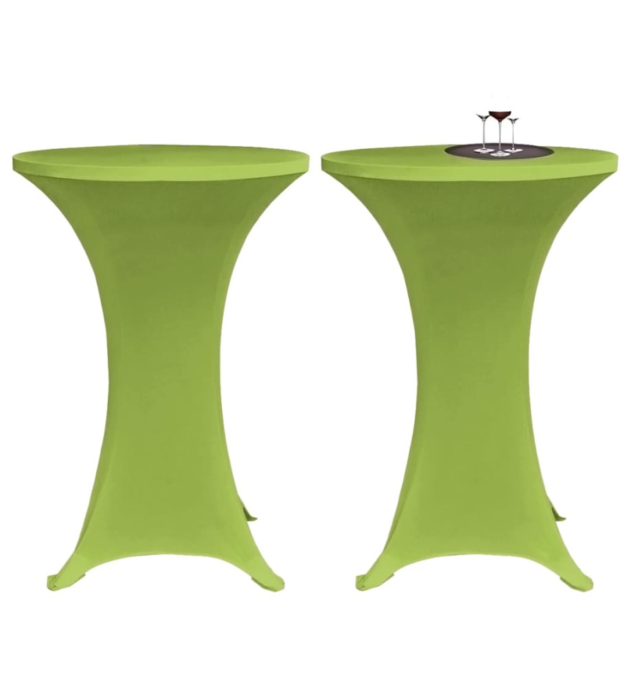 Housse de table extensible 2 pcs 80 cm Verte