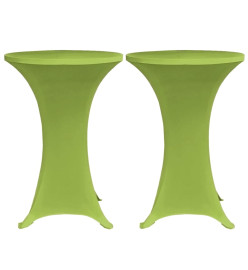 Housse de table extensible 2 pcs 80 cm Verte