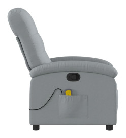 Fauteuil de massage inclinable Gris clair Tissu