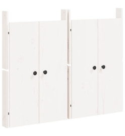 Portes de cuisine d'extérieur 2 pcs blanc bois de pin massif