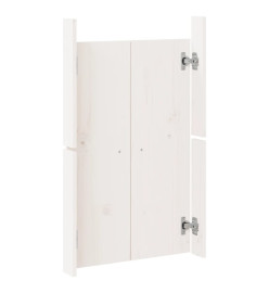 Portes de cuisine d'extérieur 2 pcs blanc bois de pin massif