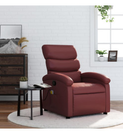 Fauteuil de massage inclinable Rouge bordeaux Similicuir