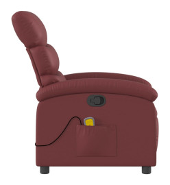 Fauteuil de massage inclinable Rouge bordeaux Similicuir